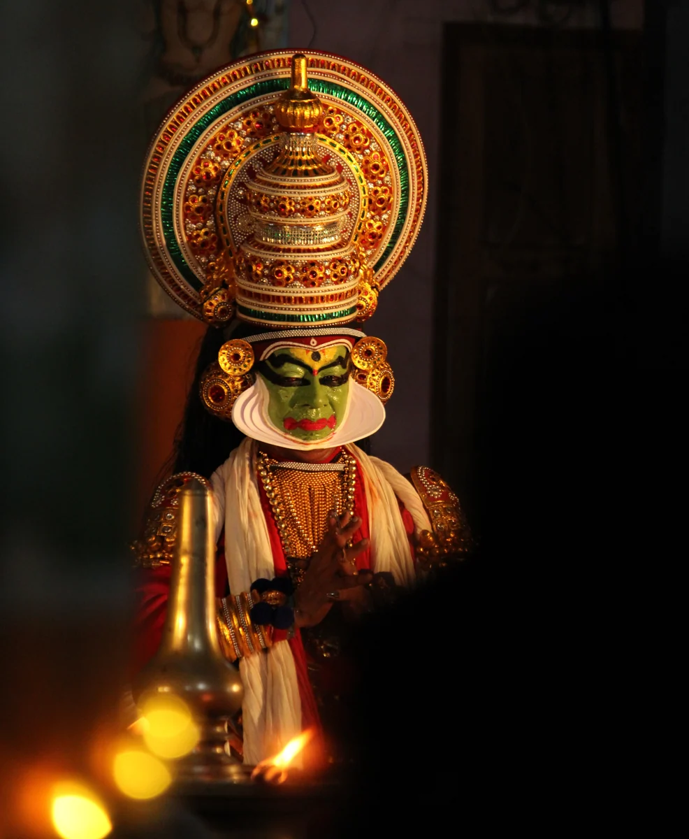 Kathakali performer in full costume